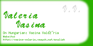 valeria vasina business card
